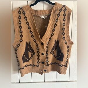 Moon River Tan Knit Vest